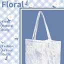 Cute Quilted Tote Bag For Women Colloge Tote bags Floral Medium Size Cotton Patchwork Bag