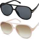 Retro Trendy Square Aviator Sunglasses Womens Mens 70s Classic Vintage Oversized Sun Glasses AR82174