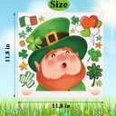 3 x St. Patrick's Day Window Clings Decorations for Glass Cute St. Patrick's Day Window Stickers Decal Large Good Luck Shamrock Stickers Spring Door Wall Window Decor