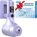 Bath Jet Spa for Tub, 10400mAh Rechargeable Bathtub Jet with Smart Temperature Sensor & LED Display, Portable Jet Spa with Bubble/Jet Mode & Adjustable Speed, IPX8 Waterproof for Daily Home Spa