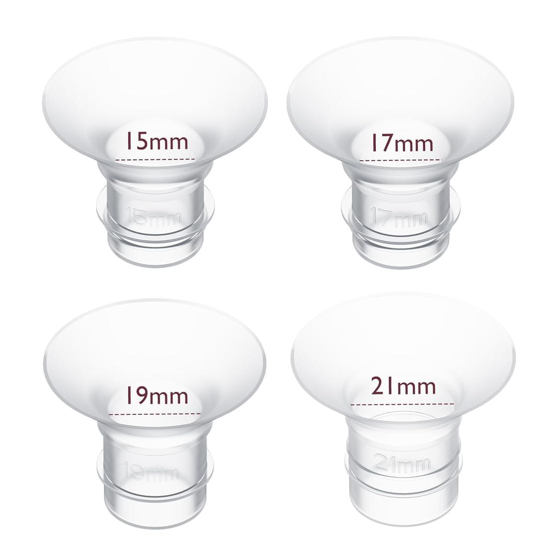 Momcozy 15/17/19/21mm 4Count Flange Insert Compatible with 24mm Flange/Shield of Most Pumps
