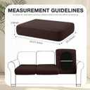 hyha 4Pcs Patio Cushion Covers, Stretch Outdoor Couch Cushion Covers Replacement, Washable Outdoor Chair/Sofa Slipcovers for Patio Furniture Cushions Protector with Elastic Bottom(Coffee,Cover Only)