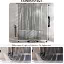 AmazerBath Shower Curtain Liner, 100% EVA Luxury Soft Clear Grey Heavy Duty Shower Curtain and Liner 2-in-1, 72x72 Plastic Weighted Bathroom Shower Curtain, 12 Rustproof Grommets & Heavyweight Stones