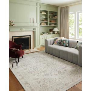 Loloi Rifle Paper Co. Courtyard Collection COU-01 Yellow/Multi 2'-3" x 3'-9" Oval Accent Rug feat. CloudPile