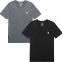 Hurley Men's 2 Pack Cotton Crewneck Short Sleeve T-Shirt
Black And Grey, XL