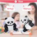 AHZILEl Animal Panda Blocks Building Set, 7822 Pcs Cute 3D Puzzle Mini Building Bricks Toy Kits, DIY Educational Particle Building Birthday Gift for Ages 8-14