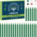 Tobeape Spell Chime Candles 24 pcs Green Candles, 4" Tall Unscented Mini Magic Taper Candle Bulk for Witchcraft, Wiccan Altar, Rituals, Prayer, Meditation, Birthday Party, Home Decor