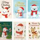 Christmas Cards Set 5x7  18 Holiday Greeting Cards with Envelopes 6 Assorted Designs Boxed for Easy Storage Printed Messages Inside