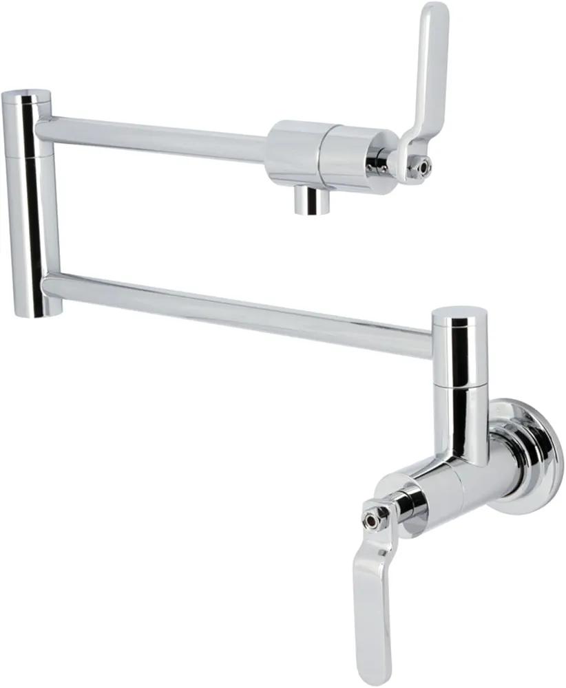 Kingston Brass KS4101KL Whitaker Wall Mount Pot Filler, Polished Chrome