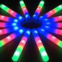 32 Pcs Foam Glow Sticks Bulk Party Pack, L16" Big Led Light Up Foam Sticks with 3 Flashing Effect, Glow in The Dark Party Supplies Favors for Wedding, Adults/Kids Birthday, Disco Dance Floor, DJ