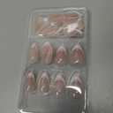 24Pcs White French Tip Press on Nails Short Almond Fake Nails Valentines Press ons Pink Heart Glue on Nails Nude Pink Acrylic Nails French Tip False Nails Valentines Stick on Nail for Wedding Manicure, Valentines French Tip Nails-22