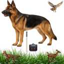 Qualirey Coyote Decoy to Scare Geese Predator Decoys Repellent for Geese Deer Goose Deterrent Fake Coyote with Solar Powered Repellent Devices to Keep Away Small Animals (German Shepherd)