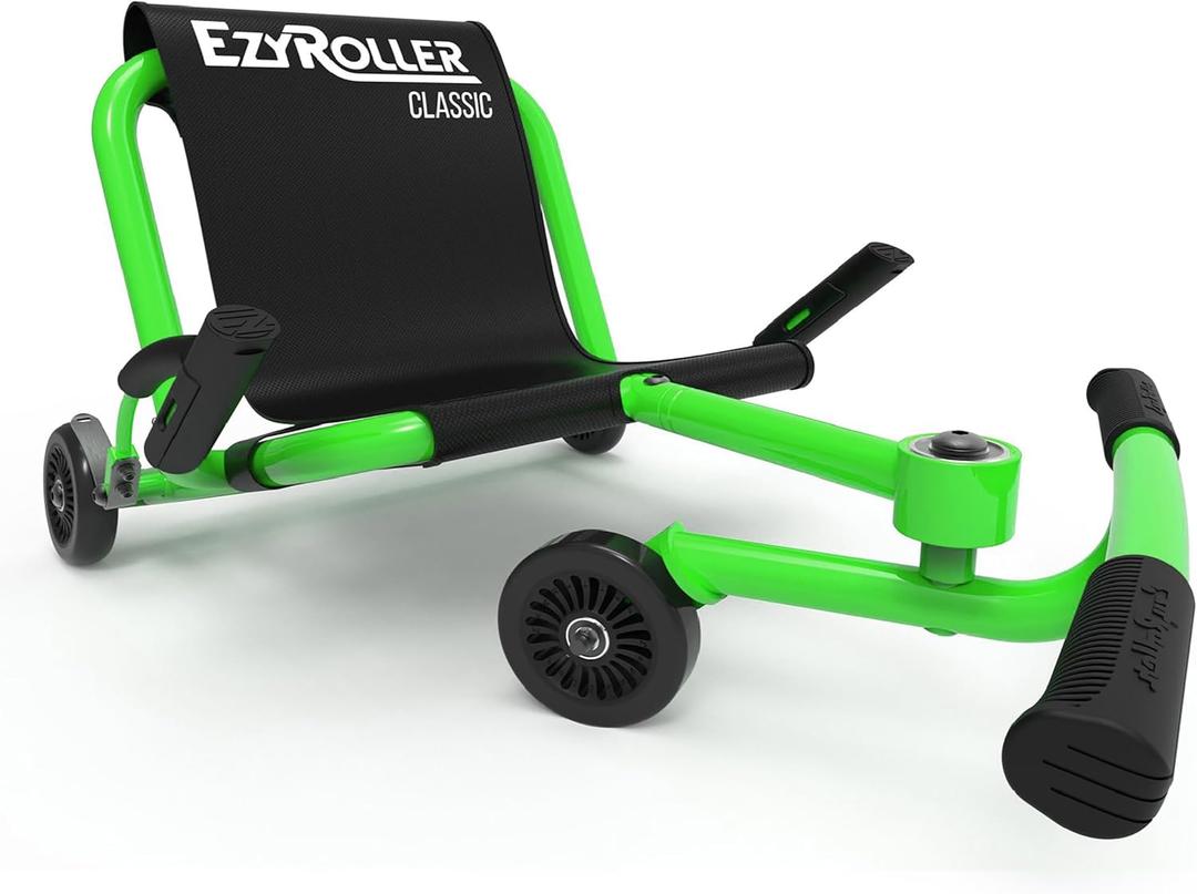 EzyRoller Classic Ride On Scooter for Kids Ages 3+ (Lime Green)