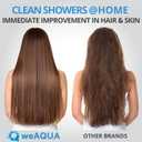 WeAQUA Heavy Duty NO BS Shower Filter  99% Removal for Hard Water, Chlorine, Fluoride, Heavy Metals, Micro-life, Organics and More