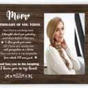 Mom Memorial Picture Frame, Sympathy Wooden Photo Frame Gifts for Loss of Mom, 4x6 inch Photo