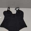 Deep V Bodysuit for Women Thong Shapewear Tummy Control Low Back Shapewear for Women (Medium, Black)