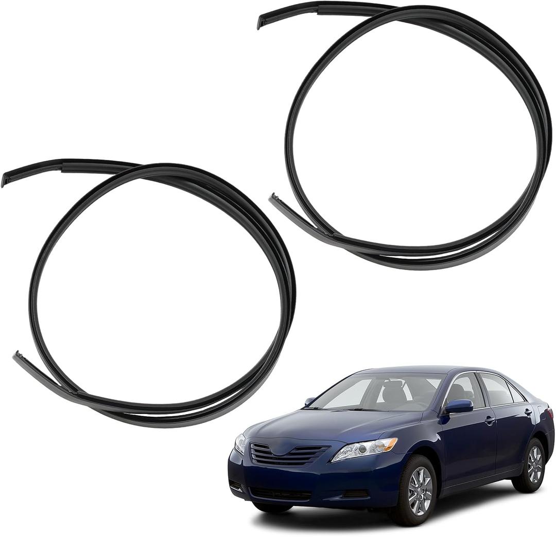 Roof Drip Molding Strip Weatherstrip Seals Compatible with Toyota Camry 2007 2008 2009 2010 2011, Rubber Sealing Trim Replace 75555-06030 75556-06030, Left and Right, 2PC