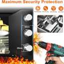 1.3 Cuft Small Fireproof Safe for Home, Personal Security Fire Safe Box with Digital Keypad, Spare Key and Removable Shelf, Home Safes Water and Fireproof for Money, Jewelry, Gifts for Mother's Day