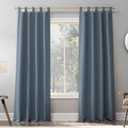 Sun Zero Easton Energy Saving Blackout Tab Top Curtain Panel, Denim Blue, 40" W x 84" L (1 Panel)