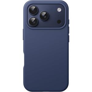 Liquid Silicone Case for iPhone 17 Pro Max 6.9-Inch, Silky Soft Touch Full-Body Protection, Anti-Scratch Shockproof Phone Cover with Microfiber Lining (Dark Blue)