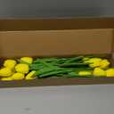 20 Pcs Yellow Tulips Artificial Flowers,13'' Real Touch Tulips Fake Flowers for Home Kitchen Wedding Decorations,Spring Flower Bouquet Christmas Table Decorations Valentines Day Easter Decor