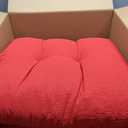 Outdoor Bench Cushion 44x22x4 Inch with Ties Loveseat Pads, Red