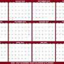 32" x 48" SwiftGlimpse 2026-2027 Academic Wall Calendar Dry Erase Erasable, XLarge, Wet & Dry Erase Laminated, Yearly Planner, JULY 2026 to JUNE 2027 ONLY
