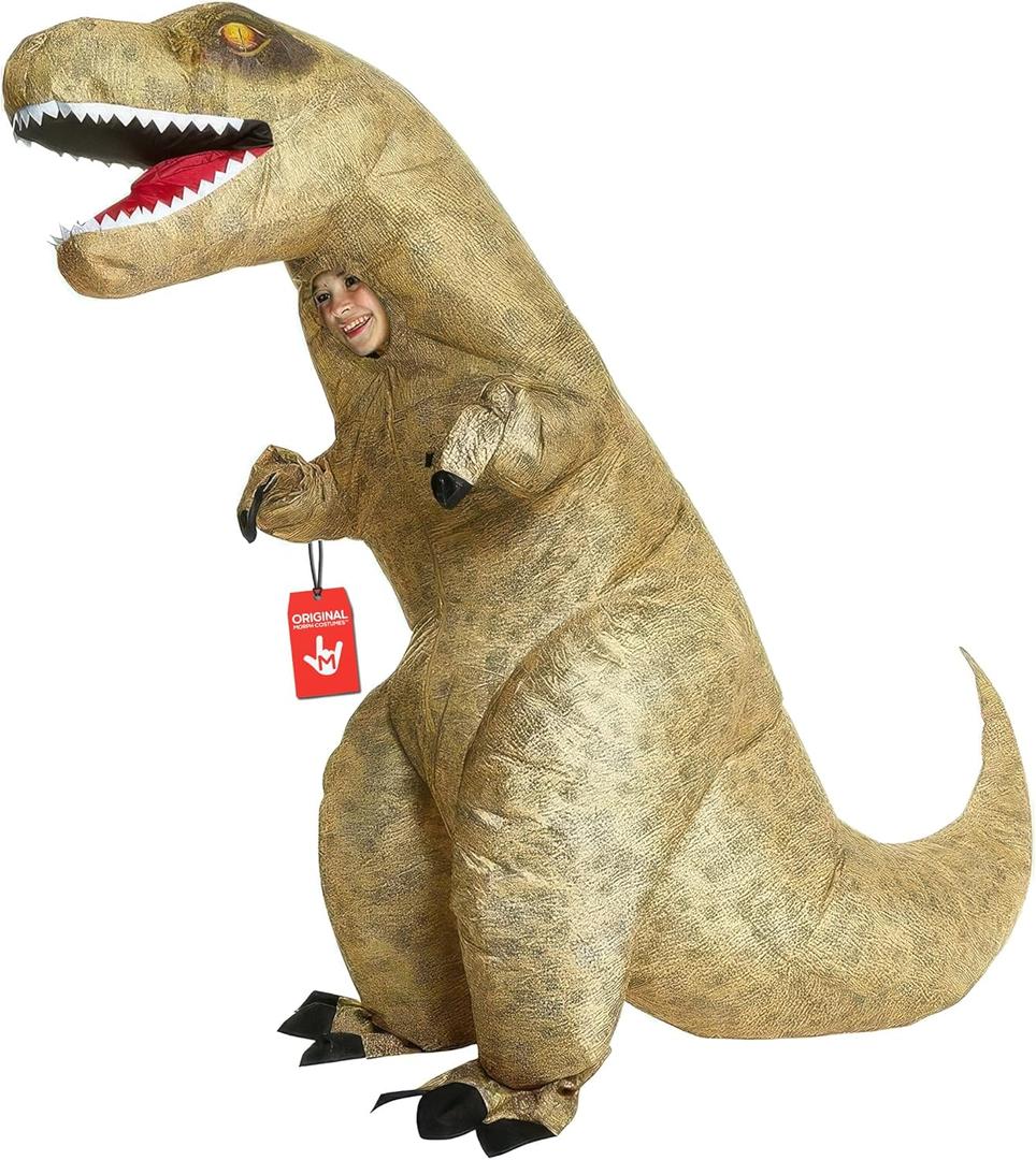 Morph Inflatable Dinosaur Costume for Kids, T Rex Blow Up Costume, Blow Up Costumes for Kids