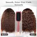 Curl Defining Brush, Curly Hair Brush for Curls, Waves and Coils, Volumizing and Detangling Brush for Women, Reduces Frizz and Pulling, Defines and Shapes Curls Gently (Pink)