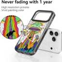 for iPhone 17 Pro case Cute - Durable Shockproof 6.6 ft Drop Impact Phone Case - Funny UFO Design (6.3") Black