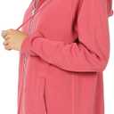 MixMatchy Women's Casual Oversized Fit Long Sleeve Zip Up Hoodie Tunic Fall Sweatshirt Jacket 1XL