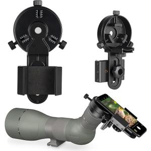 Upgrade Smartphone Scope Adapter Spotting Scope Phone Adapter - Telescope Phone Mount for Spotting Scopes & Binoculars & Monocular & Telescope & Microscope