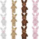 Mini Plush Bunny, 12 Pcs Tiny Stuffed Animals, 3.1 Inch Easter Bunny Doll, Soft Rabbit for Easter, Birthday, Wedding Decorations, Easter Basket Stuffers (3.2 Inch)