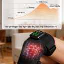 Red Light Therapy Knee Brace: Cordless Vibration Knee Massager for Pain Relief with Heat, Rechargeable Near Infrared Light Device 660nm & 850nm for Knee Shoulder Elbow, Birthday Gift for Dad/Mom