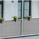 LOVE STORY Balcony Privacy Screen, 3'x16' Deck Shield Screen Fence Cover,UV Protection and Weather-Resistant,3 FT Height for Deck, Patio, Backyard, Outdoor Pool, Porch, Railing, Beige-Grey