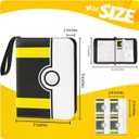 Collectible Trading Card Binder, 400 Pockets Card Holder with 50 Removable Sleeves, Portable Collection Binder Album Book Case Storage, Zipper Card Protective Sleeves for TCG, Sports Card (Advanced Black)
