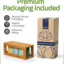 Bamboo and Acrylic Drawer Tea Bag Holder- Durable & Elegant Tea Bag Storage Holder for Kitchen Countertop, Space-Saving Tea Drawer Organizer