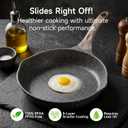 JEETEE 12.5 Inch Nonstick Frying Pan, Stone Coating Cookware, Nonstick Omelette Pan with Heat-Resistant Handle, Compatible with All Stoves