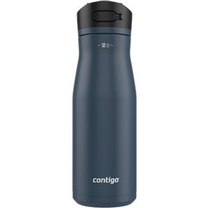 Contigo Ashland Chill 2.0 Insulated Stainless Steel Water Bottle, 32oz, Blueberry (32oz (Pack of 1))