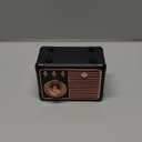 Retro Bluetooth Speaker, Portable Wireless Speaker with Crystal Clear Stereo Sound and Rich Bass,Retro Decor for Desk Bedroom Kitchen, Birthday Gifts for Women Men Teens (Black)