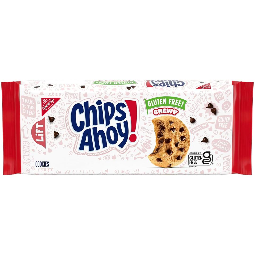 CHIPS AHOY! Chewy Gluten Free Fudgy Chocolate Chip Cookies, 9.75 oz (10.2 cm x 5.7 cm x 23.1 cm)