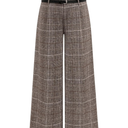 SOLY HUX Women's Plus Size Dress Pants Plaid Wide Leg High Waisted Work Office Tailored Pants with Belt, Size 3XL