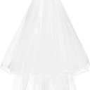 First Communion Veil crystal Cross and Bow Veil for First Communion Dress Up Chapel Baptism