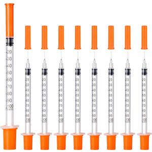 30PACK U-100 Syringes, 30G 5/16" (8mm) 1ml/cc Disposable Syringe, Individual Wrapped