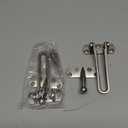 Home Security Door Lock, 2 Pack Latch Guard Clasp Front Door Locks for Kids, Home Reinforcement Lock for Swing-in Doors, Hotel Door Latches, Thicken Solid Aluminium Alloy, Satin Nickel