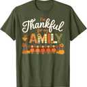Thanksgiving Im Thankful for My Family T-Shirt, (Medium, Olive Green)