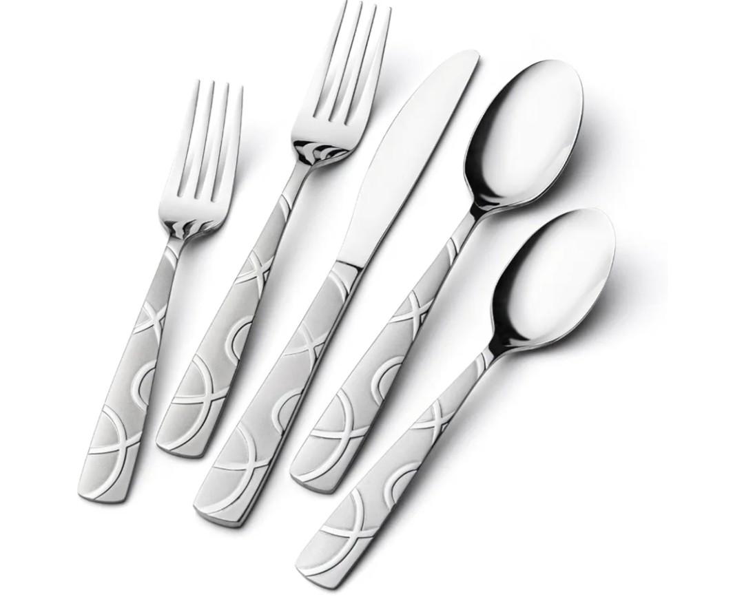 HIKAA 20PCS Silverware Set Service for 4,Premium Stainless Steel Cutlery Set, Mirror Polished Flatware Sets,Modern Kitchen Eating Utensils Set Include Spoons Forks Knives