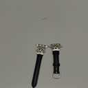 Wearlizer Slim Leather Band Compatible with Apple Watch Bands Women, Fancy Dressy Designer Thin Strap with Celtic Knot for iWatch Black/Starlight, 49/46/45/44/42mm(Series 3 2 1)