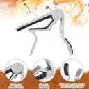 Yeshone 16 Pcs Guitar Clamp Capo Aluminum Metal Universal Electric Guitar Capo Clamp for Various Types Lightweight String Instrument(Red, Gold, White, Black)