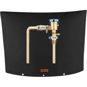 Winter Pipe Insulation Cover (5F) ,Insulated Backflow Preventer Freeze Protection, Water Well Pump Cover, Sprinkler Valve Cover ,Vacuum Breaker Cover(Black 40''W*24''H)